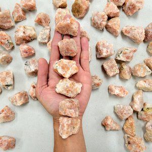 1 LB Sunstone Crystal Stones Rough Bulk Wholesale Natural Healing Crystals